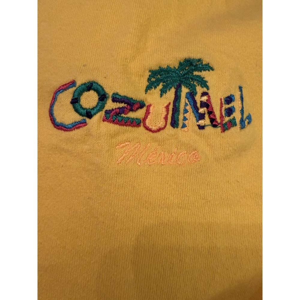 Cozumel Mexico Themed T-Shirt, Unisex 2XL, 100% Cotton‎ Yellow